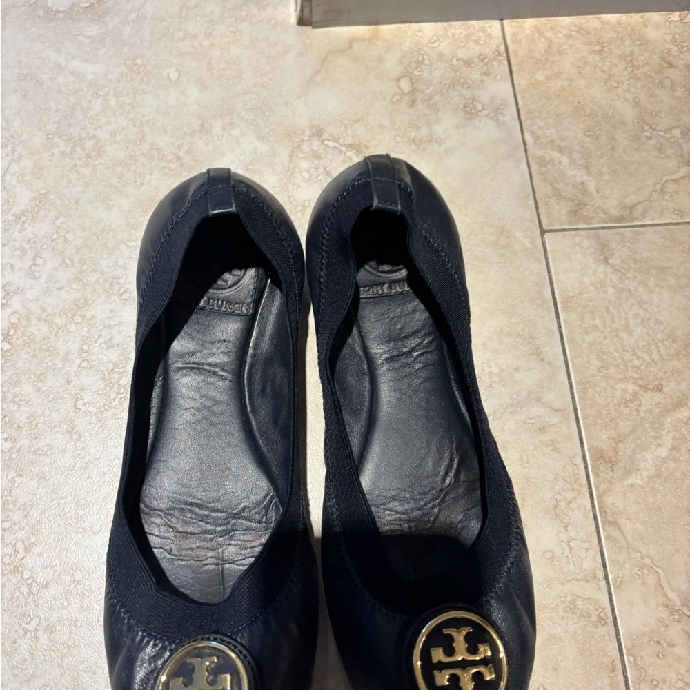 Tory Burch Women's Black Leather Flats